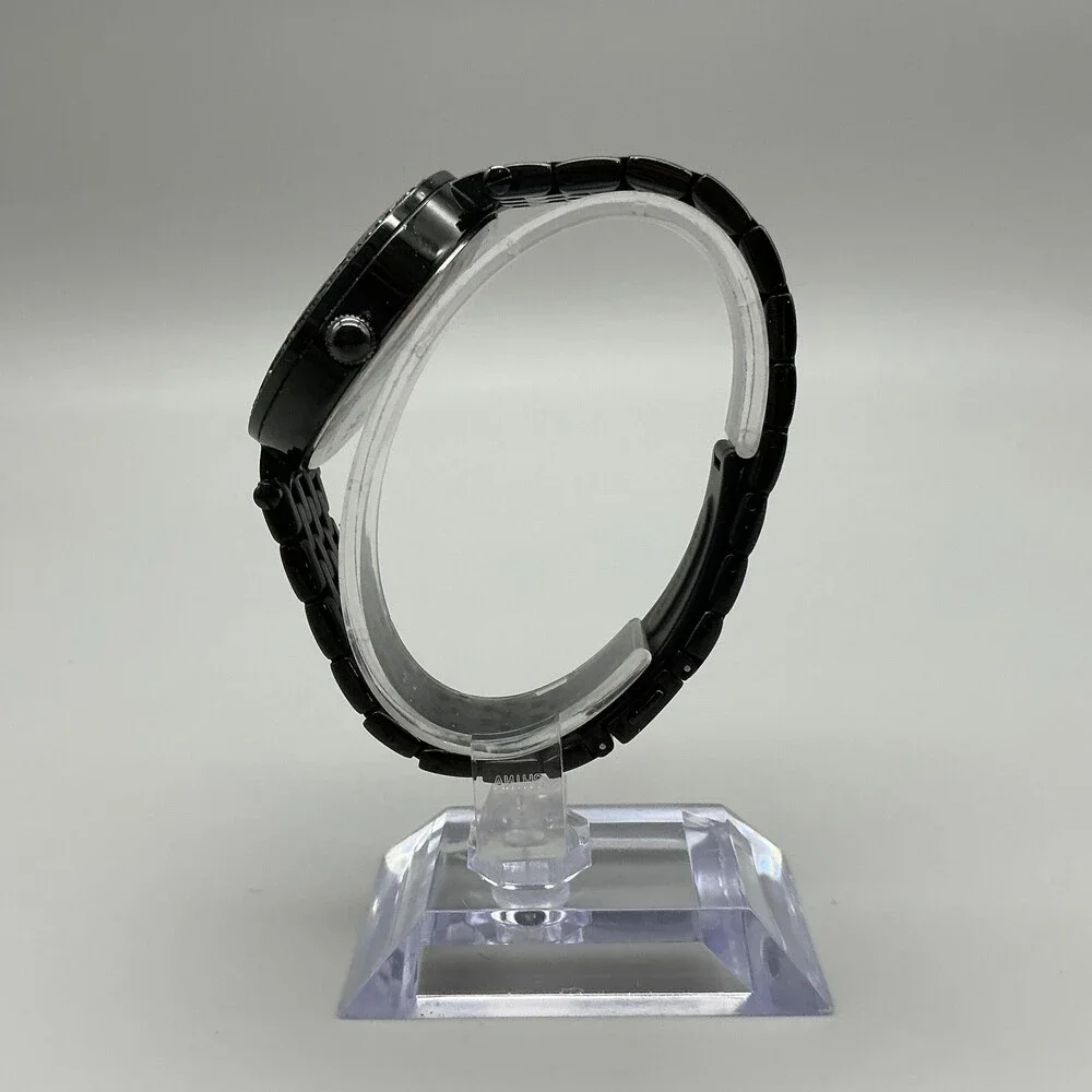 Caravelle New York 45L47 Womens Watch 38mm Black Crystals New Battery 6.75